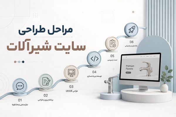 مراحل طراحی سایت شیرآلات